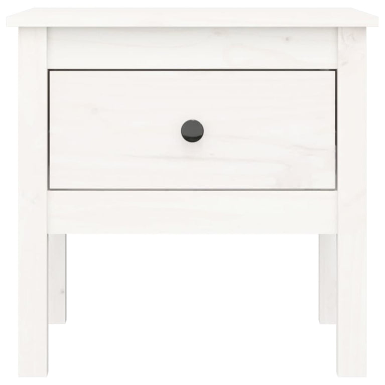 Bijzettafels 2 st 50x50x49 cm massief grenenhout wit MeubelReus
