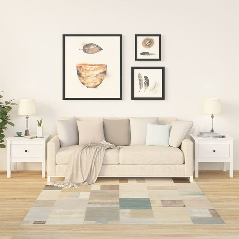 Bijzettafels 2 st 50x50x49 cm massief grenenhout wit MeubelReus