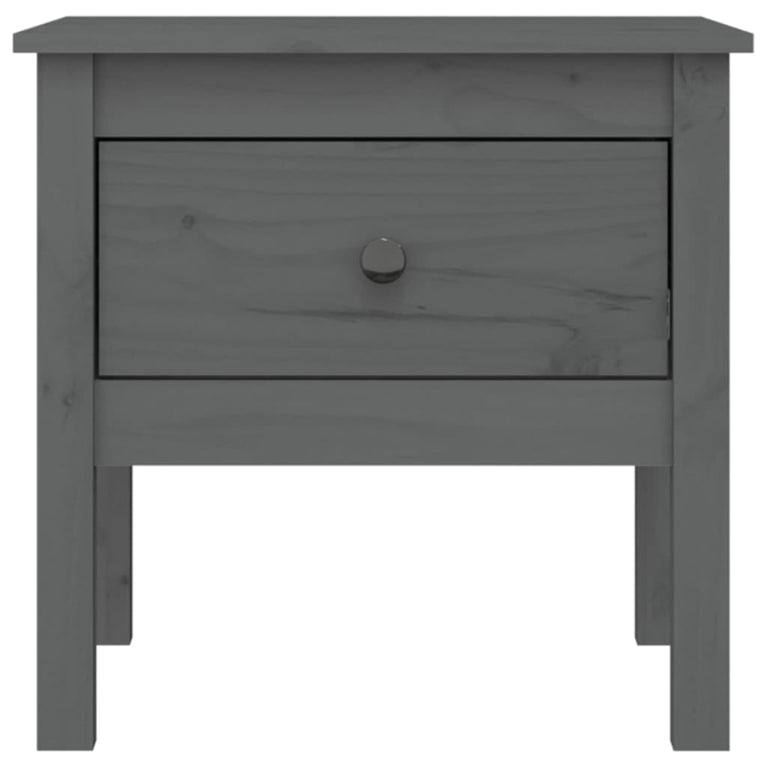 Bijzettafel 50x50x49 cm massief grenenhout grijs MeubelReus