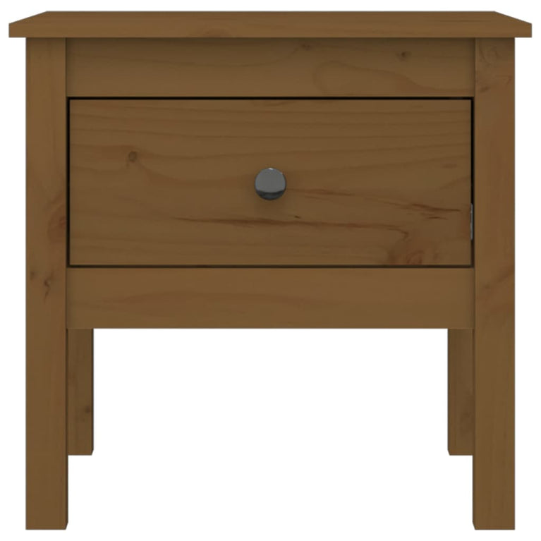 Bijzettafel 50x50x49 cm massief grenenhout honingbruin MeubelReus