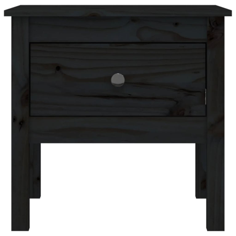 Bijzettafels 2 st 50x50x49 cm massief grenenhout zwart MeubelReus