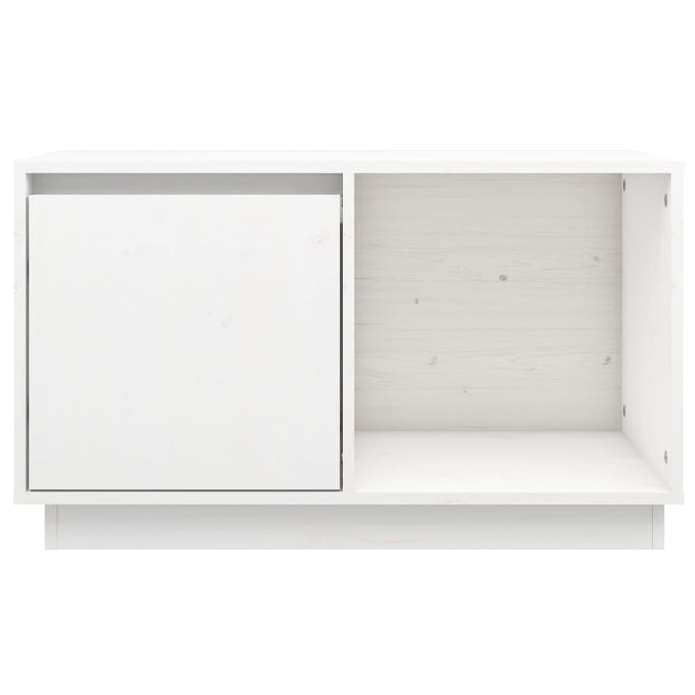 Tv-meubel 74x35x44 cm massief grenenhout wit MeubelReus