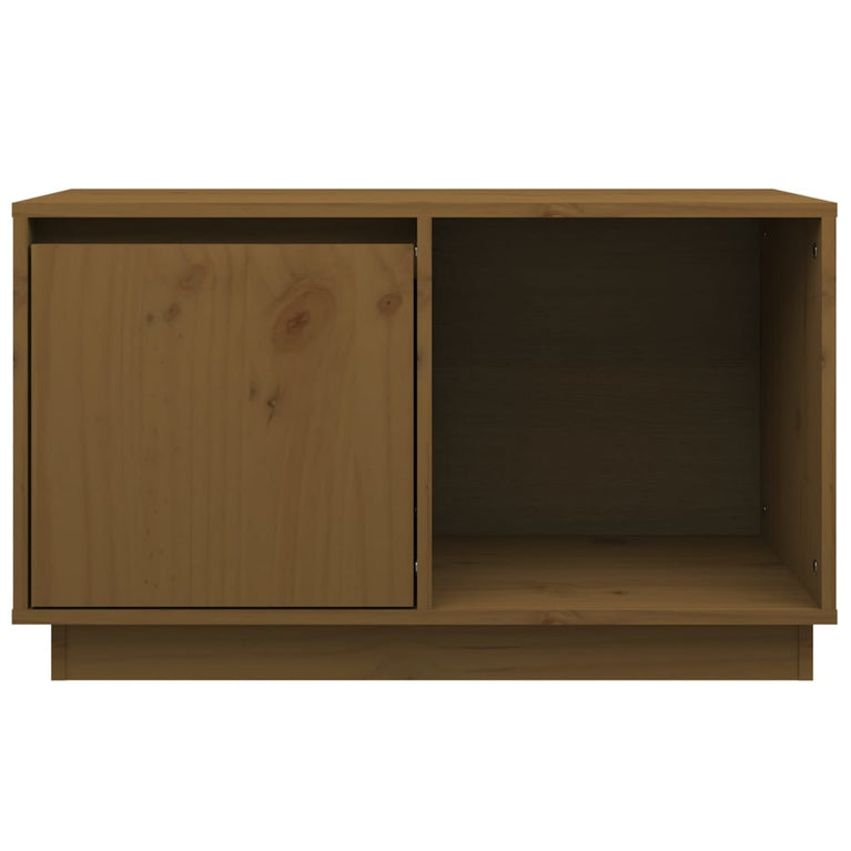 Tv-meubel 74x35x44 cm massief grenenhout honingbruin MeubelReus