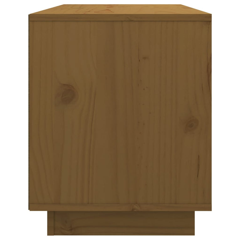 Tv-meubel 74x35x44 cm massief grenenhout honingbruin MeubelReus