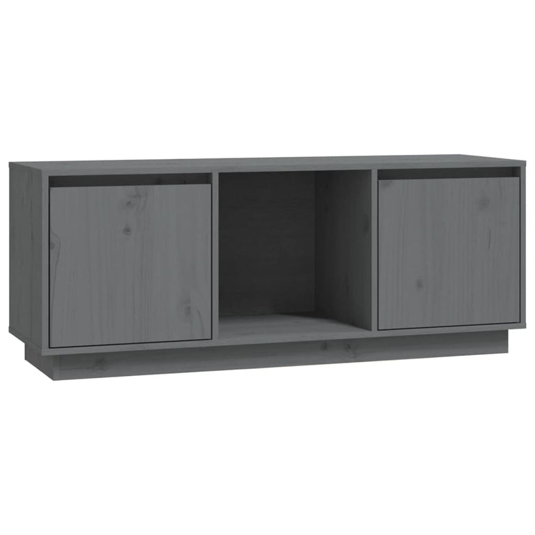 Tv-meubel 110,5x35x44 cm massief grenenhout grijs MeubelReus