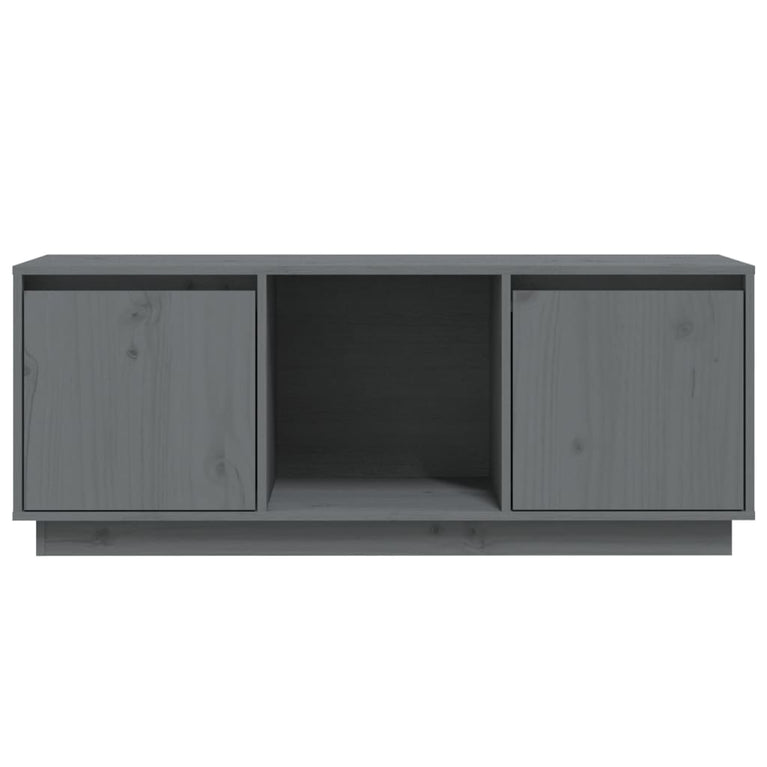 Tv-meubel 110,5x35x44 cm massief grenenhout grijs MeubelReus
