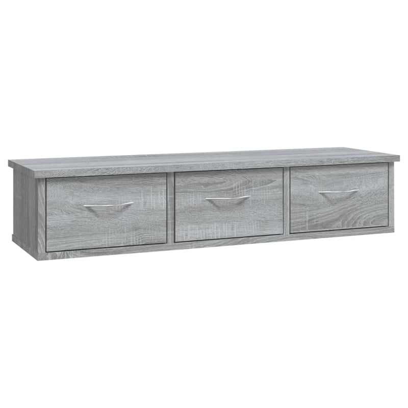 Wandkast 88x26x18,5 cm bewerkt hout grijs sonoma eikenkleurig MeubelReus