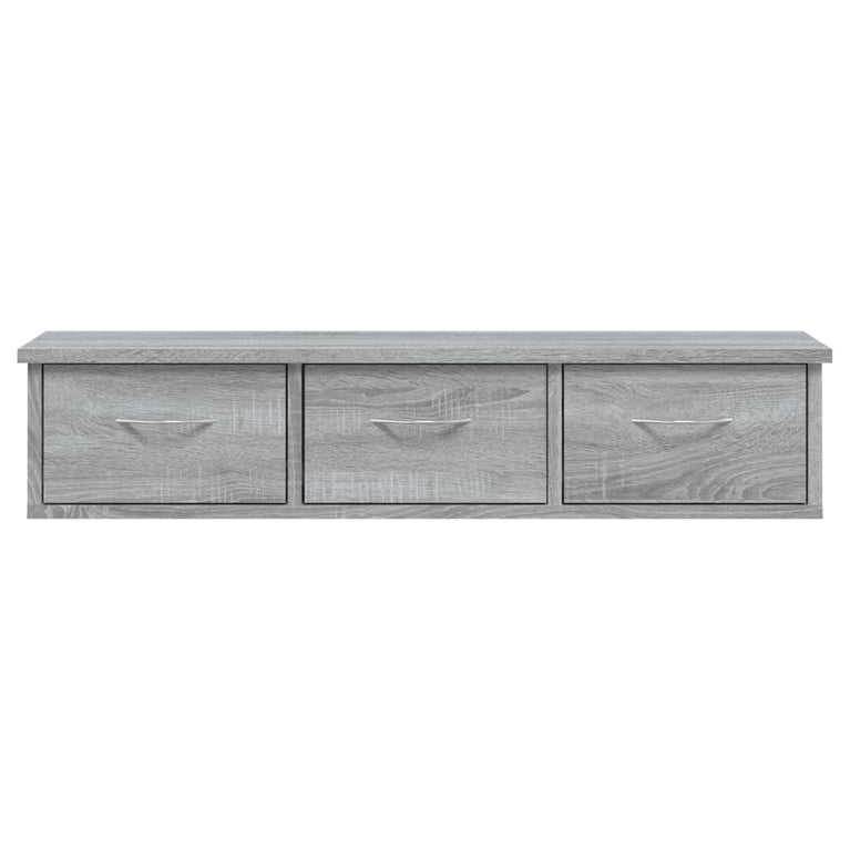 Wandkast 88x26x18,5 cm bewerkt hout grijs sonoma eikenkleurig MeubelReus