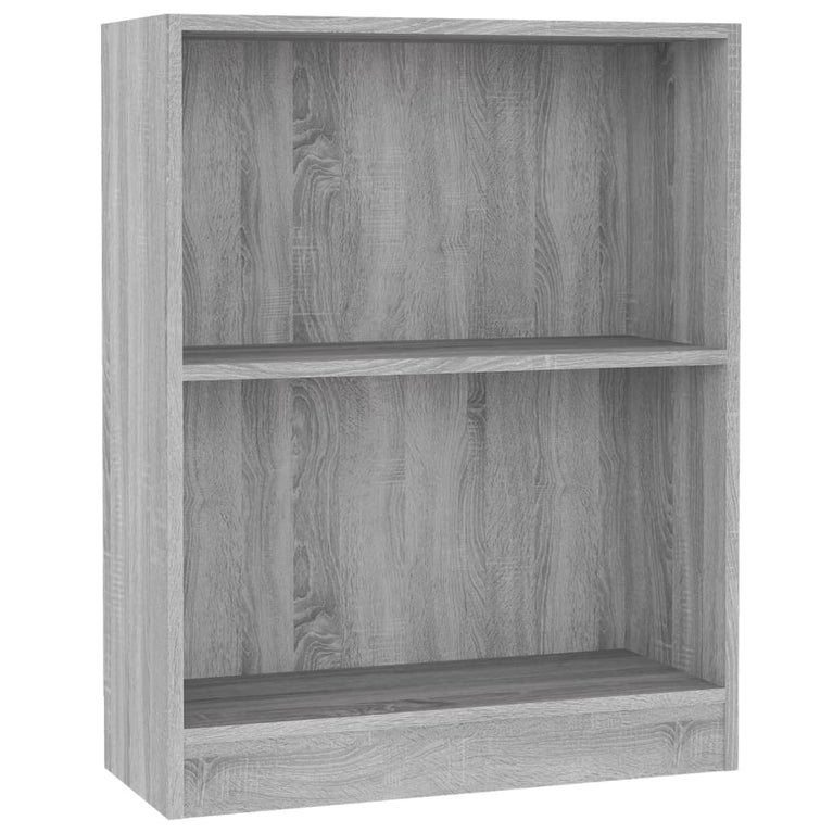 Boekenkast 60x24x74,5 cm bewerkt hout grijs sonoma eikenkleurig MeubelReus
