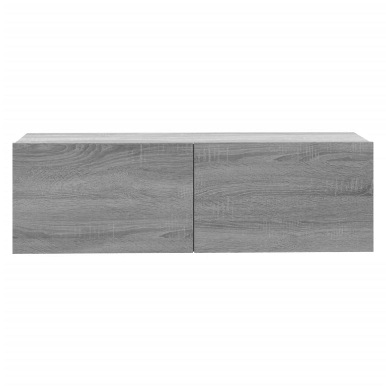 Tv-wandmeubel 100x30x30 cm bewerkt hout grijs sonoma eikenkleur MeubelReus