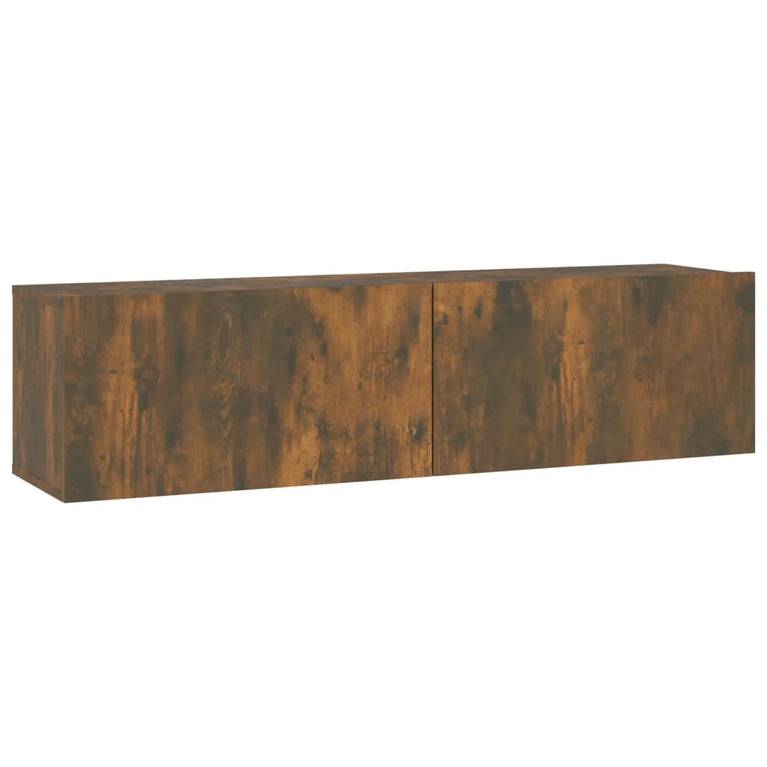 Tv-wandmeubel 120x30x30 cm bewerkt hout gerookt eikenkleurig MeubelReus