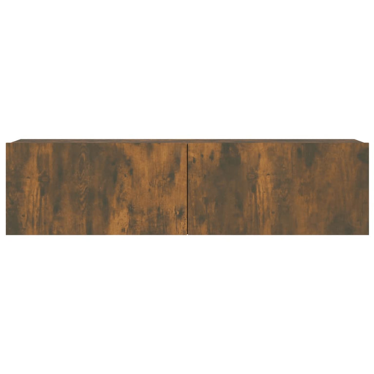 Tv-wandmeubel 120x30x30 cm bewerkt hout gerookt eikenkleurig MeubelReus