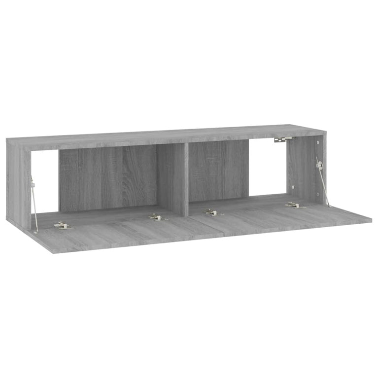 Tv-wandmeubel 120x30x30 cm bewerkt hout grijs sonoma eiken MeubelReus