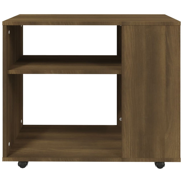 Bijzettafel 70x35x55 cm bewerkt hout bruin eikenkleur MeubelReus