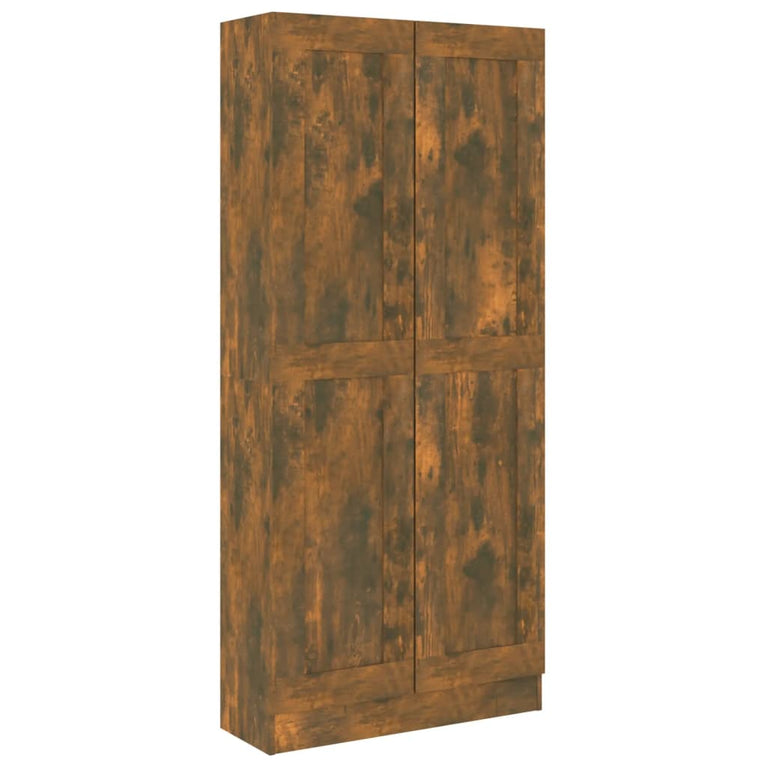 Boekenkast 82,5x30,5x185,5 cm bewerkt hout gerookt eikenkleurig MeubelReus