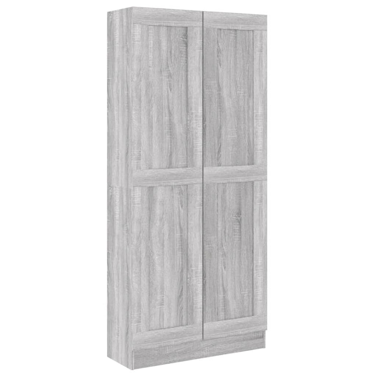 Boekenkast 82,5x30,5x185,5 cm bewerkt hout grijs sonoma eiken