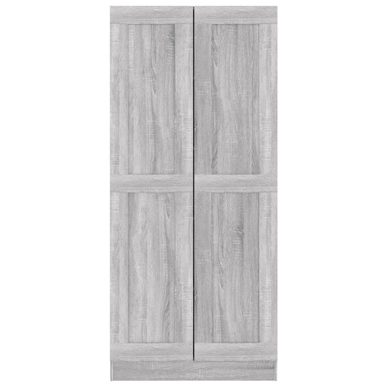 Boekenkast 82,5x30,5x185,5 cm bewerkt hout grijs sonoma eiken