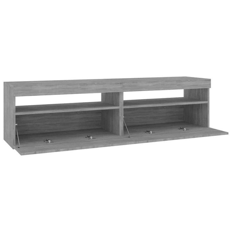 Tv-meubelen met LED-verlichting 2 st 75x35x40 cm grijs sonoma MeubelReus