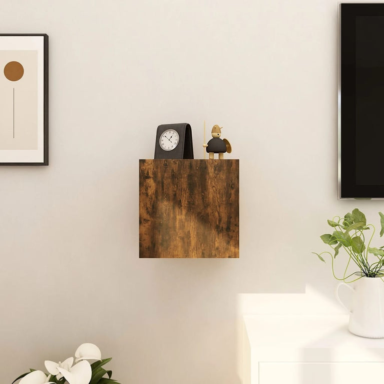 Tv-wandmeubel 30,5x30x30 cm gerookt eikenkleurig MeubelReus