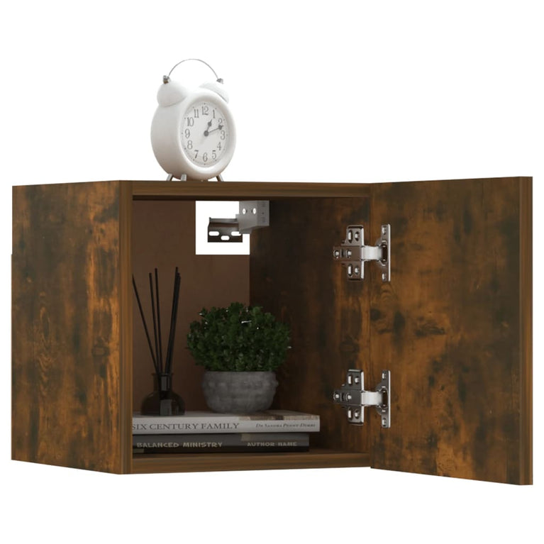 Tv-wandmeubel 30,5x30x30 cm gerookt eikenkleurig MeubelReus