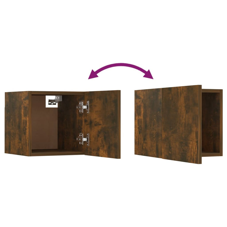 Tv-wandmeubel 30,5x30x30 cm gerookt eikenkleurig MeubelReus