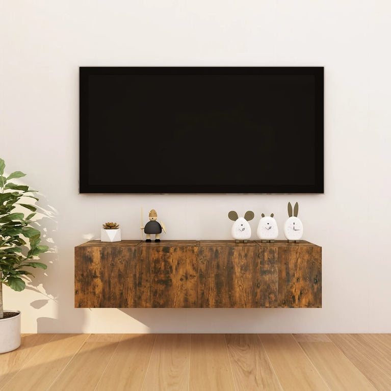 Tv-wandmeubelen 4 st 30,5x30x30 cm gerookt eikenkleurig MeubelReus