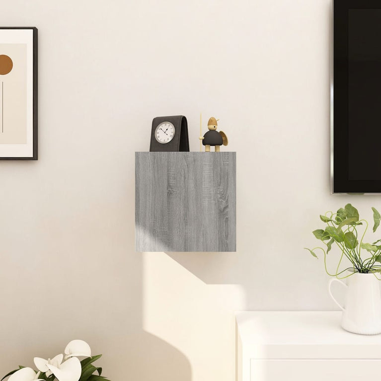 Tv-wandmeubel 30,5x30x30 cm grijs sonoma eikenkleurig MeubelReus