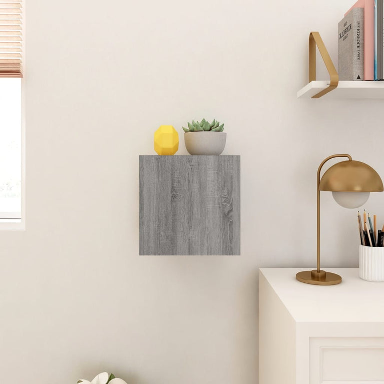 Tv-wandmeubel 30,5x30x30 cm grijs sonoma eikenkleurig MeubelReus