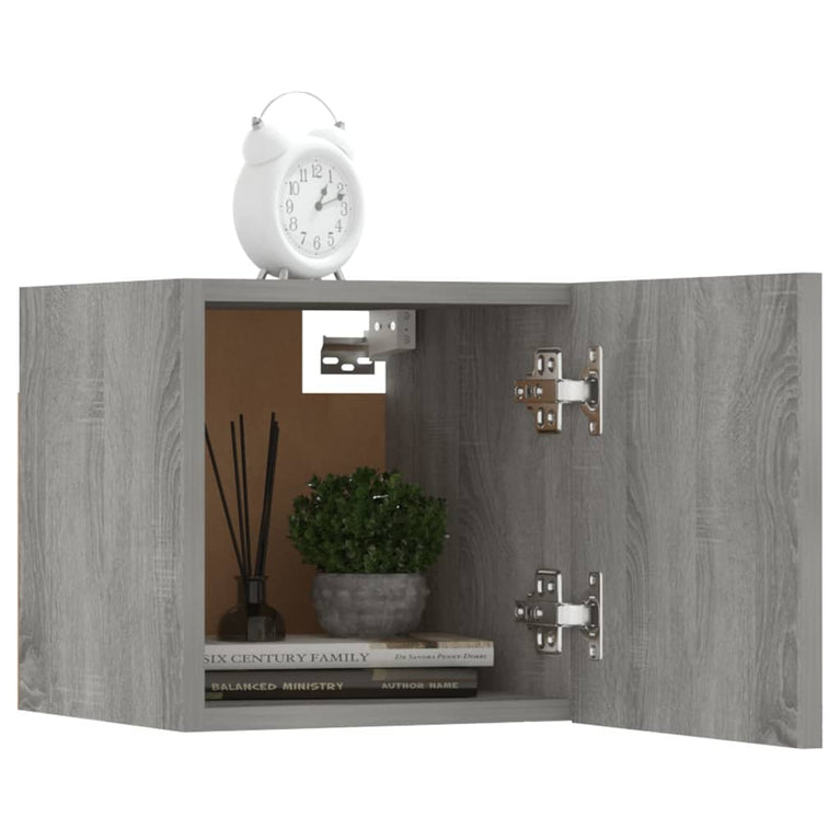 Tv-wandmeubel 30,5x30x30 cm grijs sonoma eikenkleurig MeubelReus