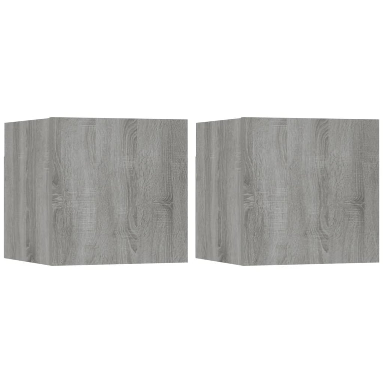 Tv-wandmeubelen 2 st 30,5x30x30 cm grijs sonoma eikenkleurig MeubelReus