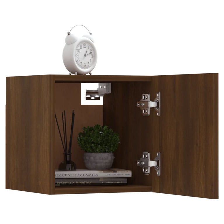 Tv-wandmeubel 30,5x30x30 cm bruin eikenkleur MeubelReus