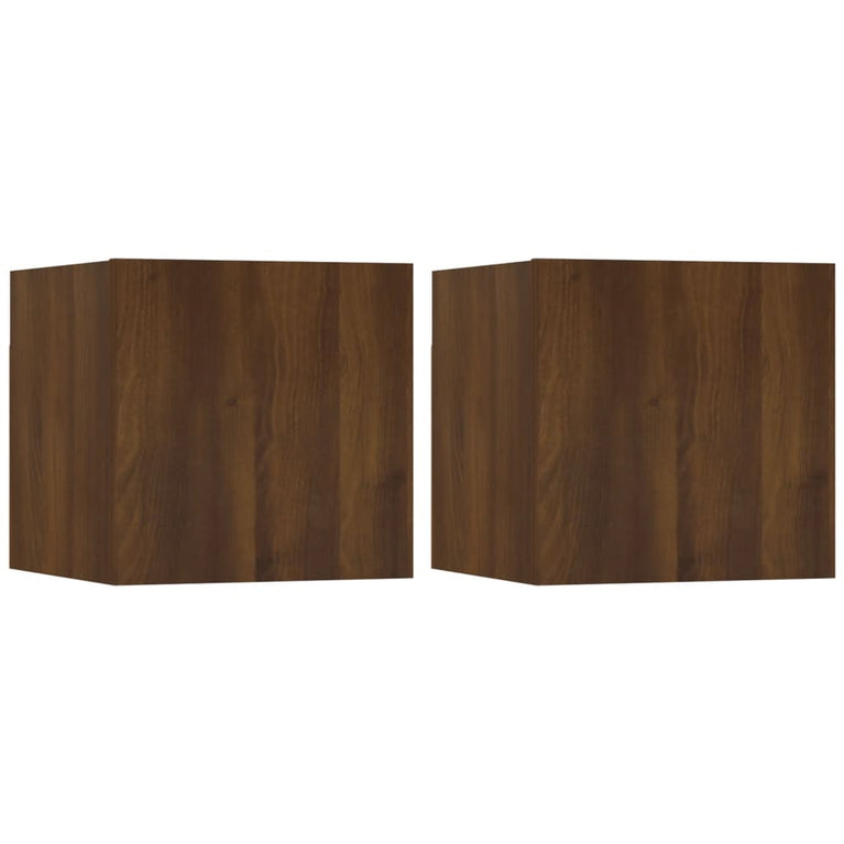 Tv-wandmeubelen 2 st 30,5x30x30 cm bruineikenkleurig MeubelReus