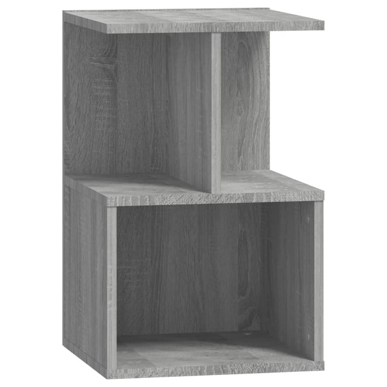 Nachtkastje 35x35x55 cm bewerkt hout grijs sonoma eikenkleurig
