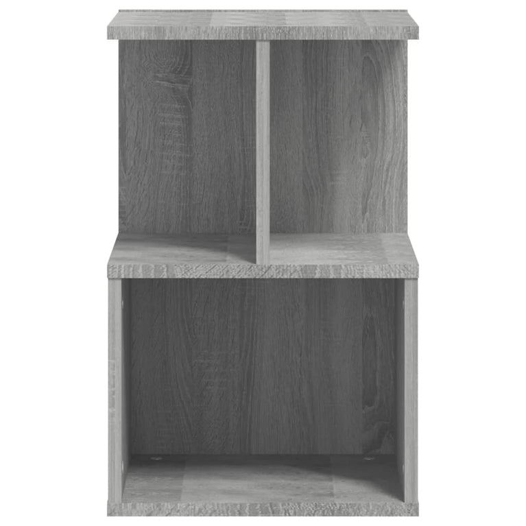 Nachtkastje 35x35x55 cm bewerkt hout grijs sonoma eikenkleurig