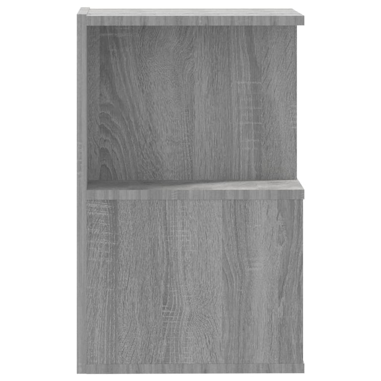 Nachtkastje 35x35x55 cm bewerkt hout grijs sonoma eikenkleurig