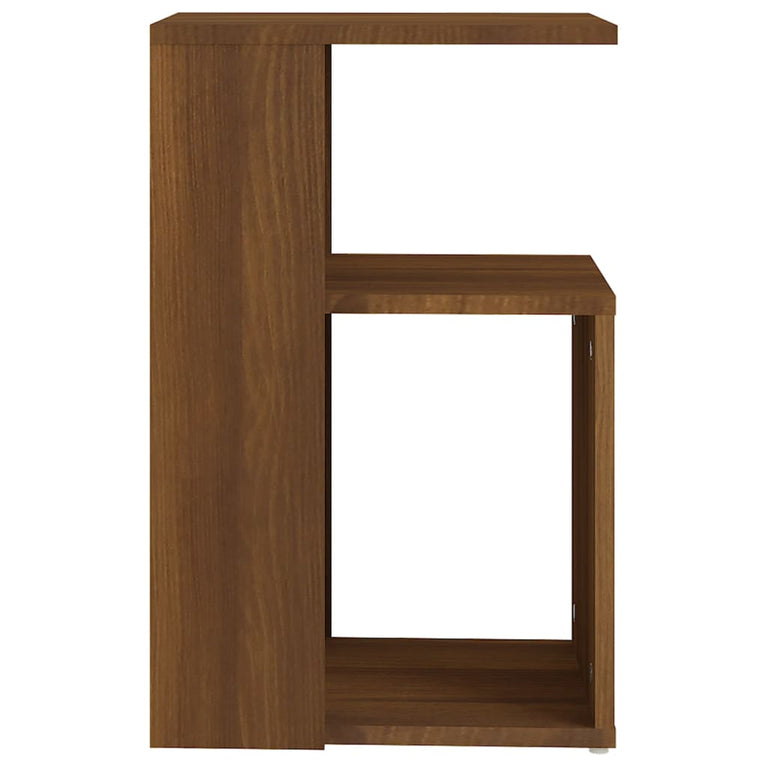 Bijzettafel 36x30x56 cm bewerkt hout bruin eikenkleur