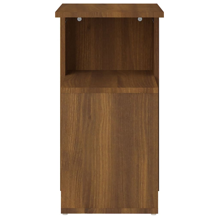 Bijzettafel 36x30x56 cm bewerkt hout bruin eikenkleur