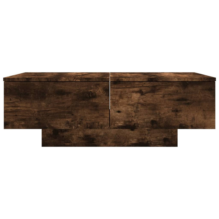 Salontafel 90x60x31 cm bewerkt hout gerookt eikenkleurig MeubelReus