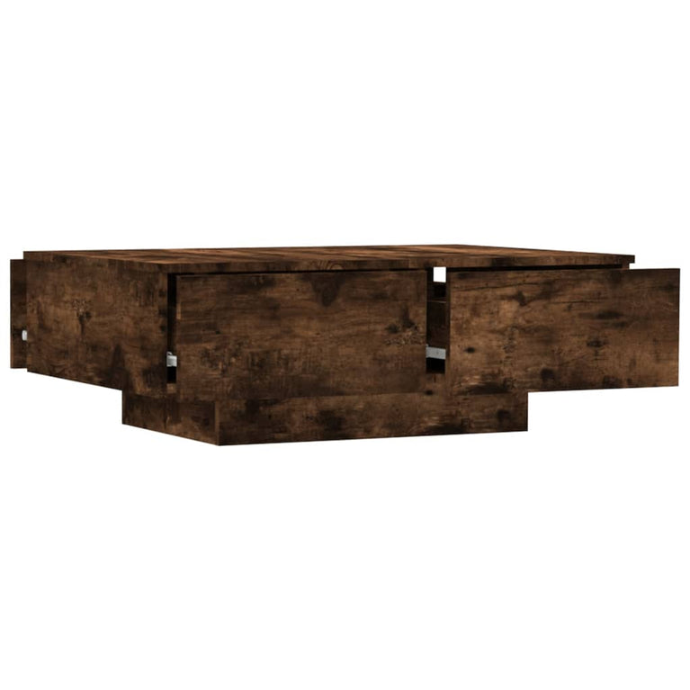 Salontafel 90x60x31 cm bewerkt hout gerookt eikenkleurig MeubelReus