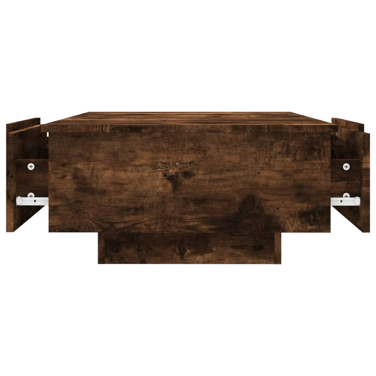 Salontafel 90x60x31 cm bewerkt hout gerookt eikenkleurig MeubelReus