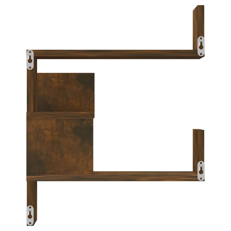 Hoekwandschap 40x40x50 cm bewerkt hout gerookt eikenkleurig MeubelReus