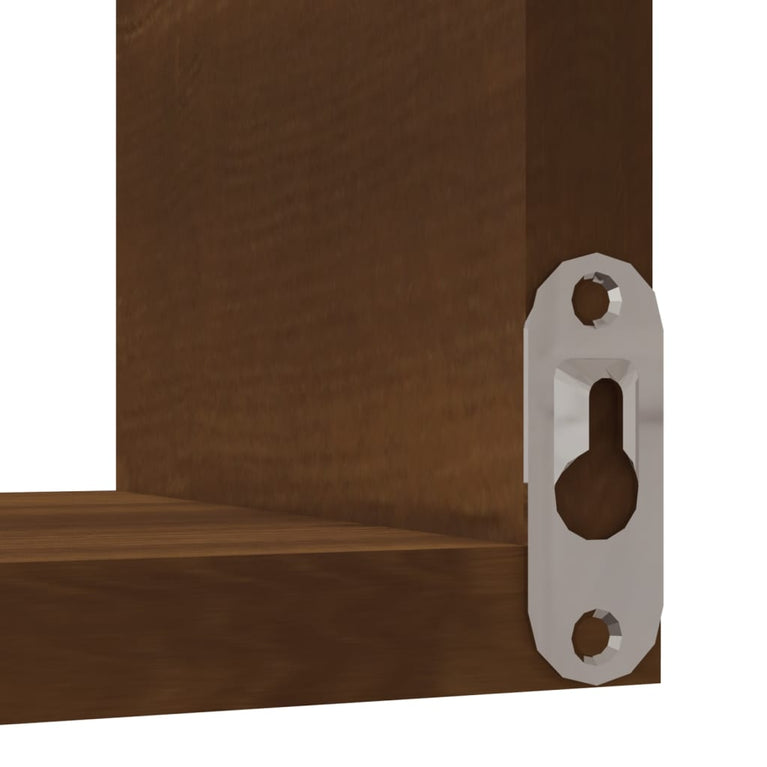 Hoekwandschappen 2 st 40x40x50 cm bewerkt hout bruin eikenkleur MeubelReus