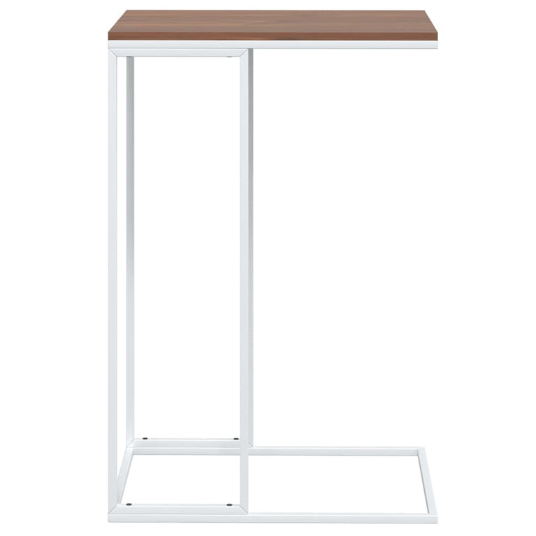 Bijzettafel 40x30x59 cm bewerkt hout wit MeubelReus