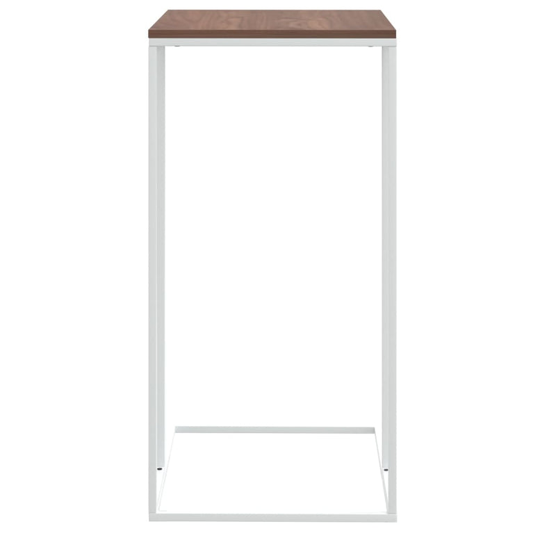 Bijzettafel 40x30x59 cm bewerkt hout wit MeubelReus
