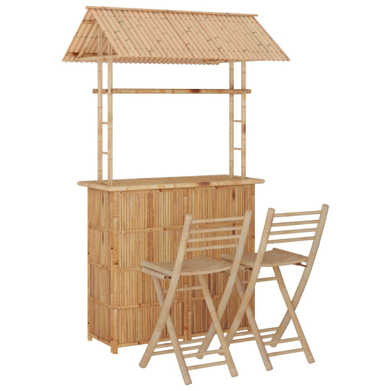 3-delige Barset bamboe MeubelReus