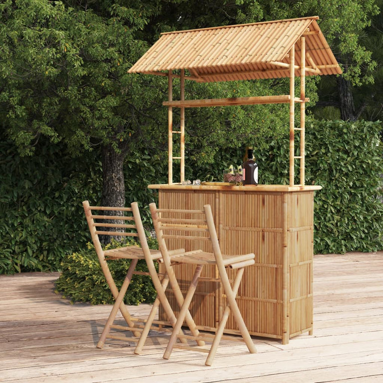 3-delige Barset bamboe MeubelReus