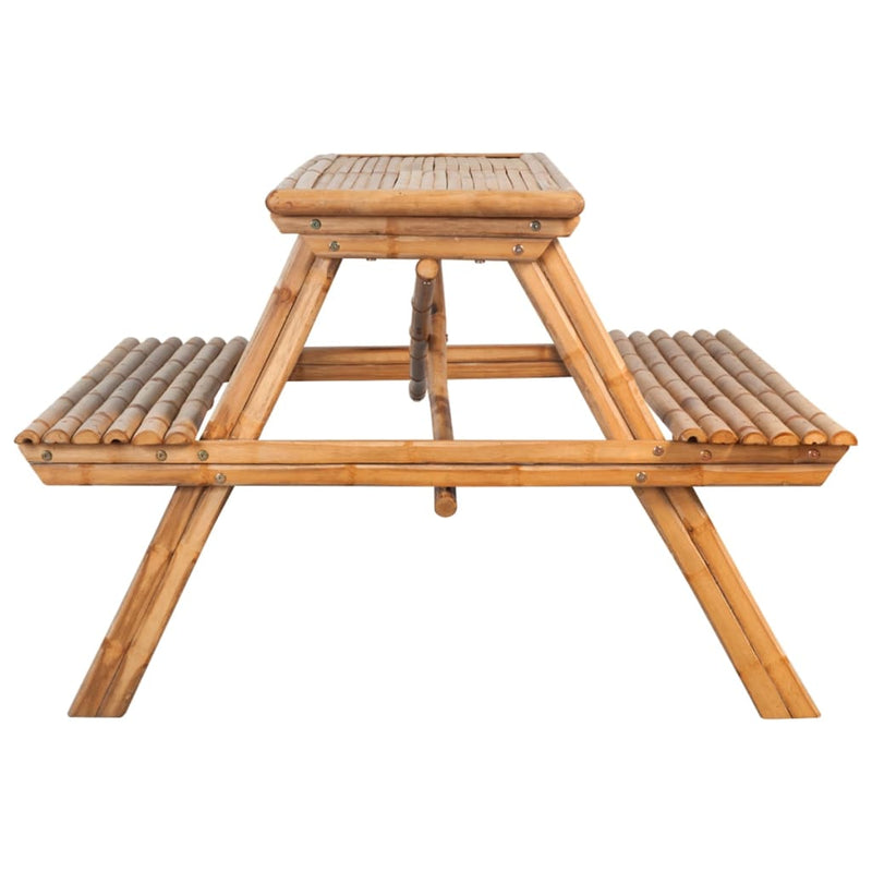 Picknicktafel 115x115x81 cm bamboe MeubelReus