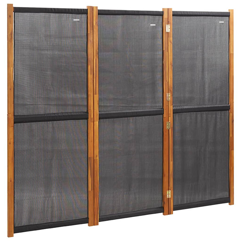 Kamerscherm met 3 panelen 210x180 cm zwart MeubelReus