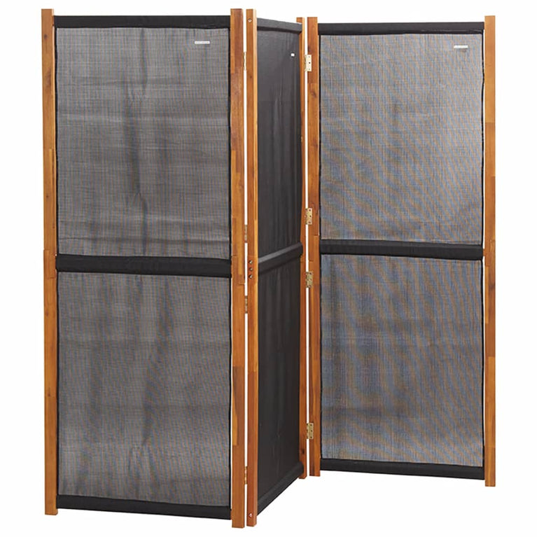 Kamerscherm met 3 panelen 210x180 cm zwart MeubelReus