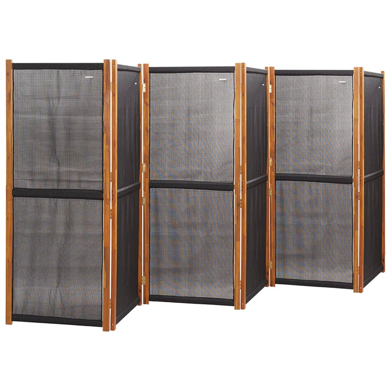Kamerscherm met 6 panelen 420x180 cm zwart MeubelReus